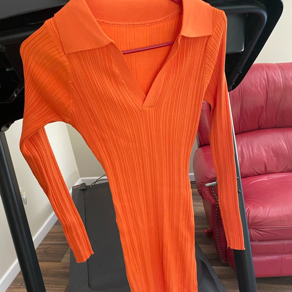 New without tags, Orange stretch dress